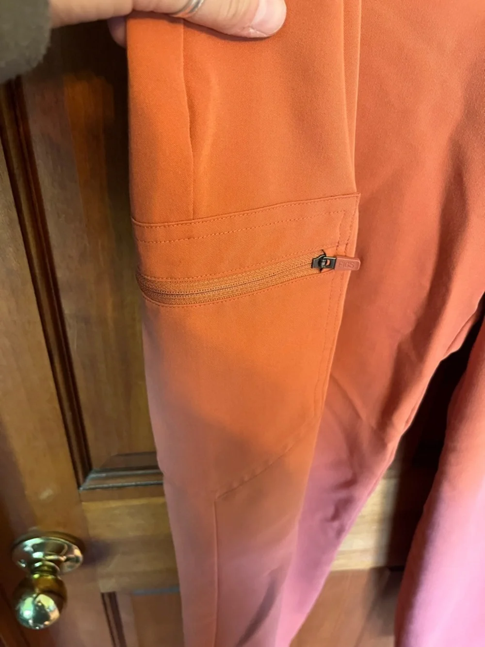 FIGS Women’s Scrub Set Orange Rafaela Top (S) Zamora Bottom (M) Technical Coll. - Picture 10 of 15